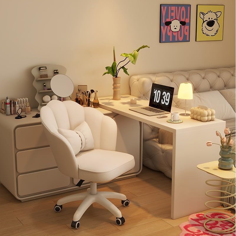 Beauenty Vanity Chair Makeup Chair with Velvet Cushion Dressing Chairs with Lift Rotating Armless Multifunction Chairs for Bedroom Home Beauty Parlour Dressing Room Office(Style 2)