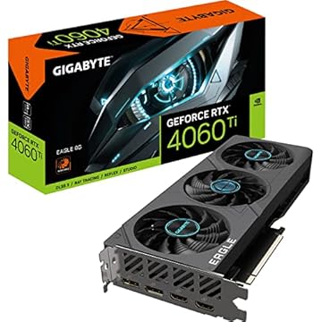 Gigabyte Placa gráfica GeForce RTX 4060 TI Eagle - 8GB GDDR6 18Gbps 128 bits, PCI-E 4.0, 2X DisplayPort 1.4, 2X HDMI 2.1a, NVIDIA DLSS 3, suporta 4K, Ada Lovelace Arch, GV-N406TEAGLE-8GD