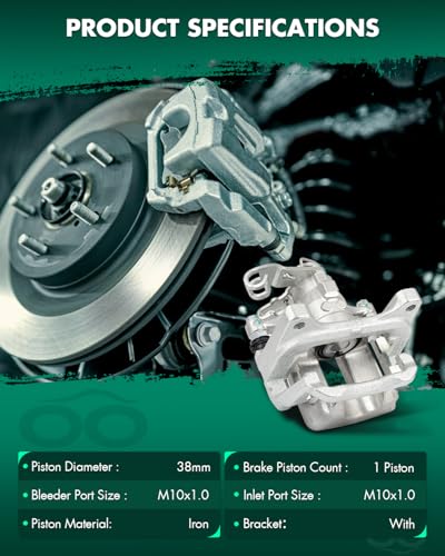 Image of SCITOO Rear Right Brake Caliper With Bracket 18B5542 Compatible For Chevrolet For Cruze 2016-2019