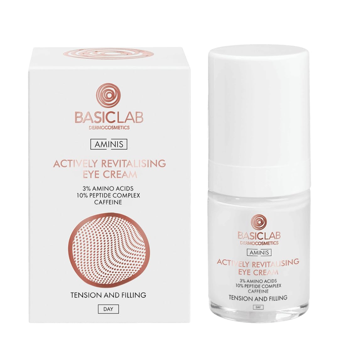 BasicLab DermocosmeticsBasicLab crema antirughe per occhi e palpebre, 18 ml, crema anti-invecchiamento, per pelle matura, contro le rughe