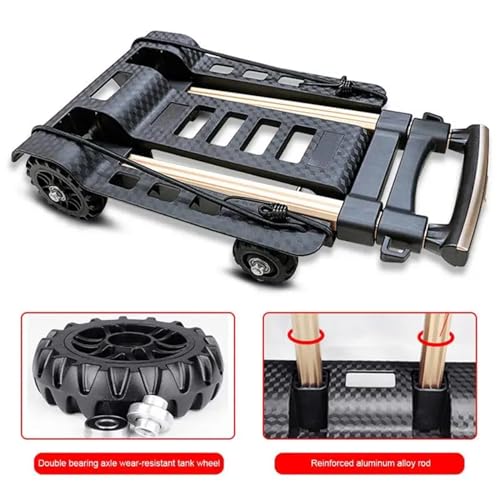 Carro plegable de alta resistencia para llevar maletas y compras sin esfuerzo 4