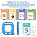 Kidzdo Dinosaur Talking Flash Cards with 254 Words, Easter Birthday Gifts for 2 3 4 5 6 Year Old Boys and Girls, Educational ABCs Learning Toys, Toddlers Pocket Speech Therapy Toys, Blue