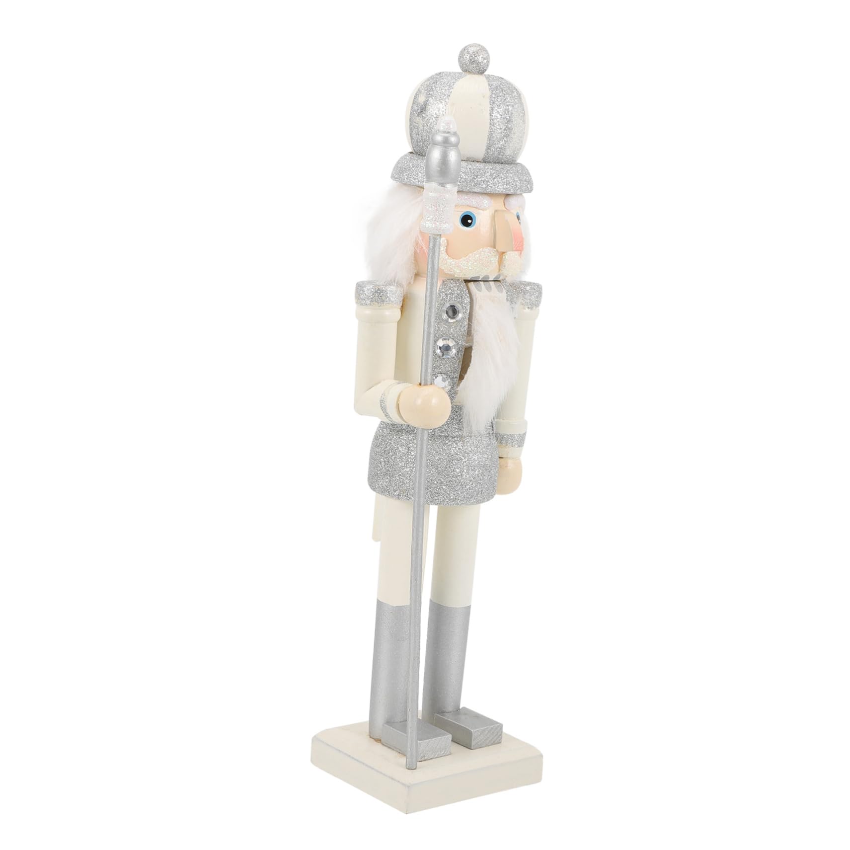 BUGUUYO Wooden Nutcracker Figurine Wedding Charming Rustic Ornament for Home Hotel and Restaurant Present for Christmas and Special Occasions