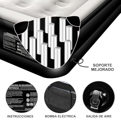La Mejor Lista de Camas y almohadas hinchables y accesorios al mejor precio. 6 Camas y almohadas hinchables y accesorios marca JNNQI (3)