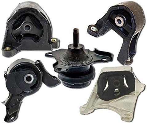 Compatible with 2003-2006 Honda Element 2.4L 4WD MANUAL Motor & Transmission Mount Set 5PCS : A4549, A4573, A65010, A4504, A4528 - K0986