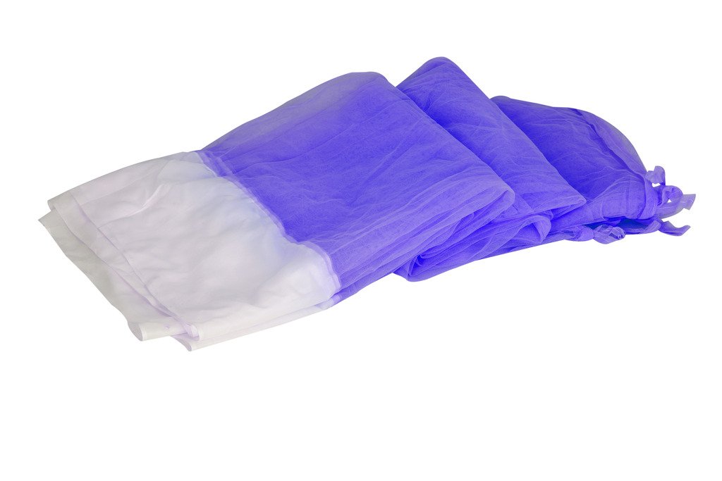 Aarushi Double Bed Mosquito Net with Cotton Border Purple