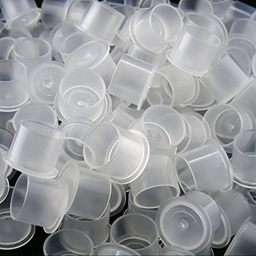 Tattoo Ink Caps Medium - 1000PCS Disposable Plastic Tattoo Ink Cap with Base Tattoo Cups for Tattooing, Tattoo Ink, Tattoo Supplies (14 * 12mm)
