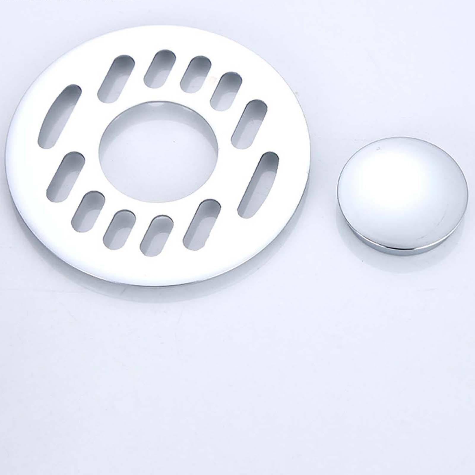 Bonde Douche Laiton Siphon Douche Chrome Bonde de Douche Rebond Bonde Douche Extra Plate 100 * 100mm Siphon de Sol pour Salle de Bain, Cuisine, Toilettes