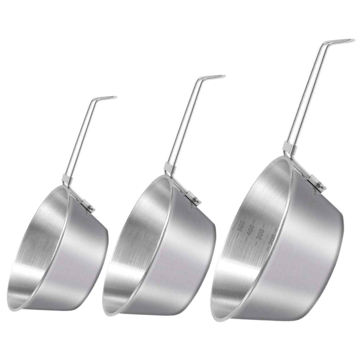 UPKOCH 4 Ensembles Camping Acier Inoxydable Avec Pliable De Ustensiles De Cuisine Pour Activités Plein Air 3 Pièces * 4