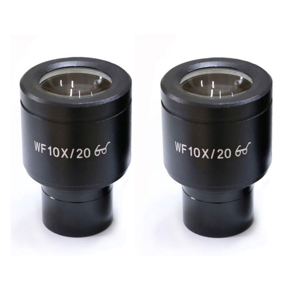 Mikroskop WF10X/20 mm Wildfield soczewka optyczna do mikroskopów biologicznych rozmiar montażowy 23,2 mm (1 para bez siatki)