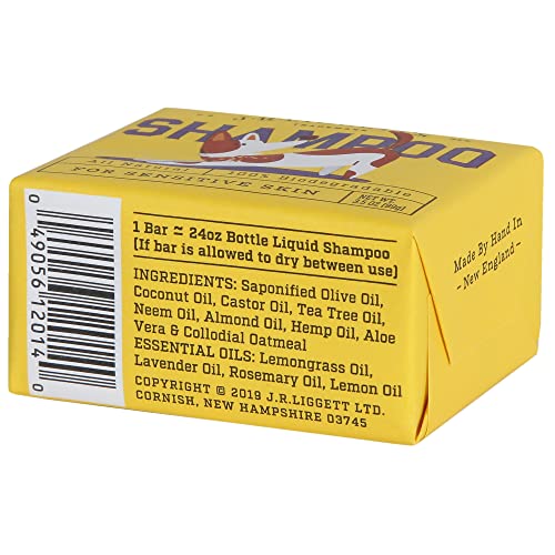 Image of J.R.LIGGETT'S Dog Shampoo Bar, Natural Cleansing Bar for Dogs with Sensitive Skin, Hypoallergenic Canine Formula Gently Deep Cleans and Relieves Dry and Itchy Skin, Detergent-Free, 3.5 oz