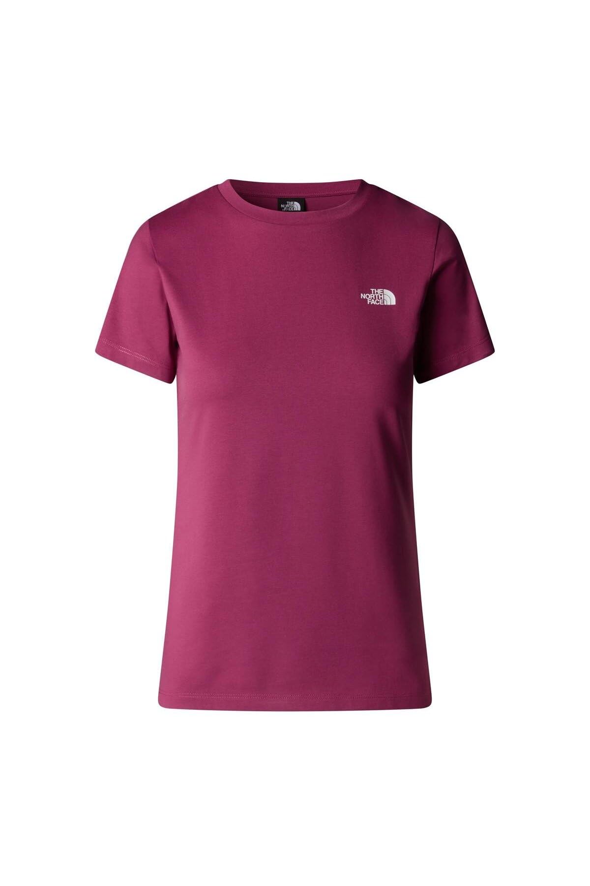 The North Face Women's S/S Simple Dome Slim T-Shirt, Cyber Berry, XS