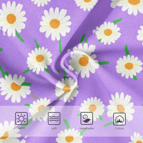 Toddler Girls Underwear 2t Cotton Panties Little Girl Animal Briefs Underpants White Daisies Purple3