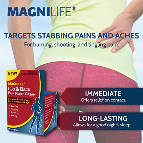 MagniLife Leg & Back Pain Relief Cream, Fast-Acting Pain Relief, Naturally Soothe Burning, Tingling and Stabbing Pains with Aloe and Calendula - 4oz - Image 4