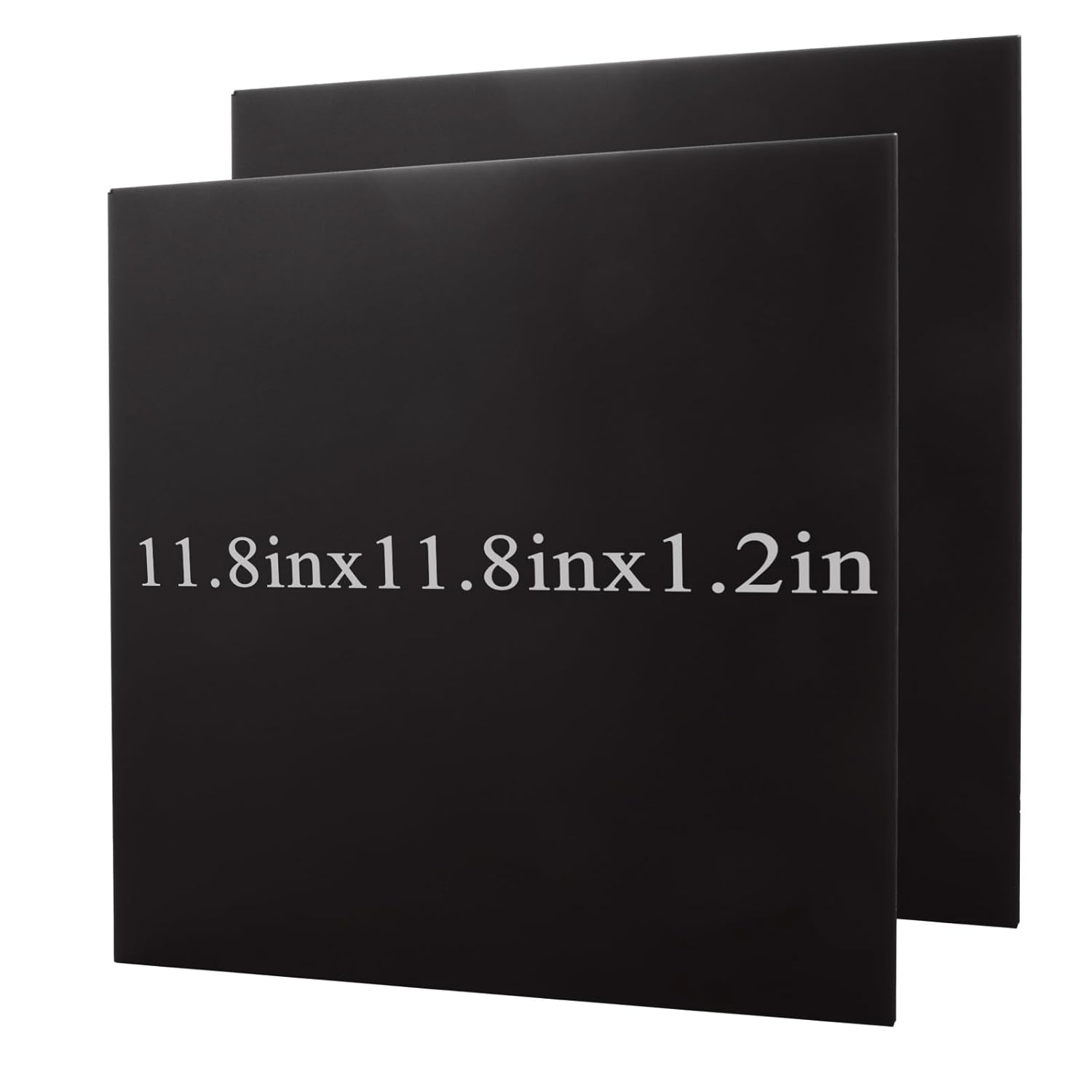 2 Pack 5052 Anodized Aluminum Sheet 1/8 (0.1") x12 x 12 Inch, Black Aluminum Sheet, 3MM Flat Metal Plate for Laser Engraving, Crafting, lndustry