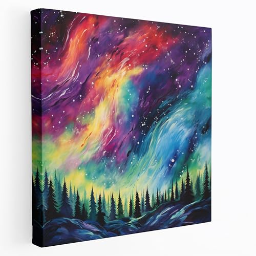I paesaggi più belli del mondo - Aurora Borealis stampa su tela acrilica astratta - I paesaggi più belli del mondo, tela, stampa su tela, arte da parete su tela, 30,5 x 30,5 cm