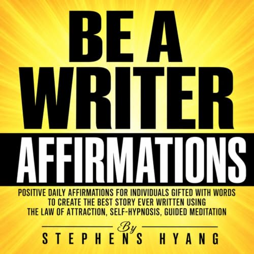 Diseño de la portada del título Be a Writer Affirmations