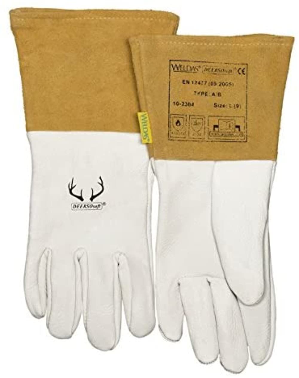 WELDAS DEERSOsoft, TIG rękawice spawalnicze 10-2304, skóra jelenia, bardzo miękkie w dotyku (10,5 (XXL))