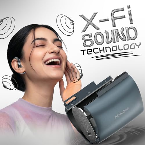 Image of ACwO DwOTS 575 Wireless Open Ear Wireless Earbuds, All-Around Awareness, 60H Playtime, ENC Technology, Long-Term Comfort, 10mm Drivers, 3 EQ Modes, Fast Charge 1.5Hrs (Midnight Black)