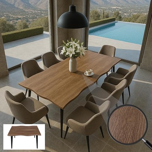 Mendler HWC-O60 - Mesa de comedor extensible (120 - 180 cm, tablero de fibra de densidad media extensible, 120-180 cm), color roble claro