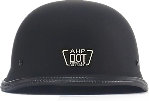 Miniatura 3 de Casco de motocicleta de estilo alemán, medio casco para adultos, cara abierta, aprobado por DOT, casco de motocicleta, crucero, scooter