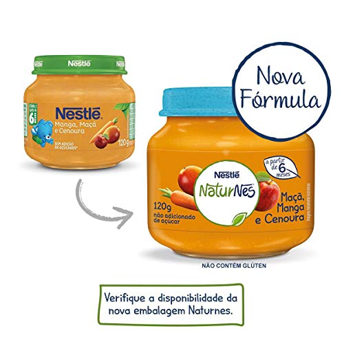 Papinha, Manga Maçã e Cenoura, Nestlé, 120g