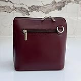 LeahWard Women's Italy Genuine Leather Cross Body Bag Small Quality Handbags (BURGUNDY H16cm x W18cm x D8cm) - Image 4
