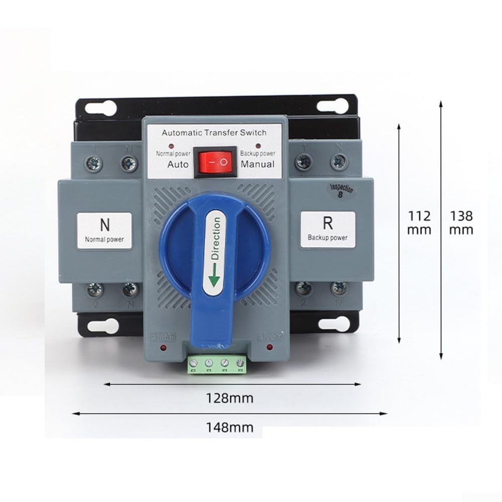 Dual Power Interruttore AC110V 32A-63A Hutschiene (2P 63A)