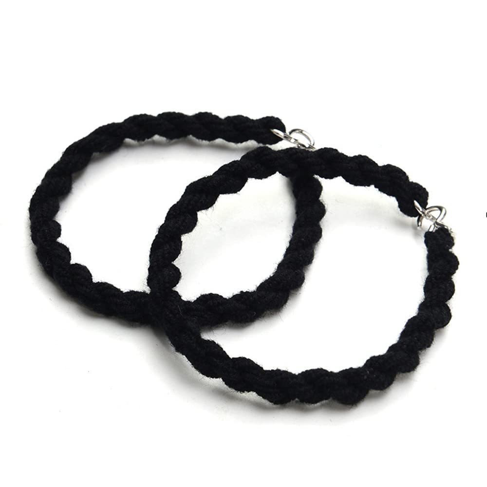 KUNSON 5 Pairs Military Army Elastic Boot Bands/Blousing Straps, Military Leg Straps Blousing Garters with Metal Hooks, Black(10 pieces), Black, L