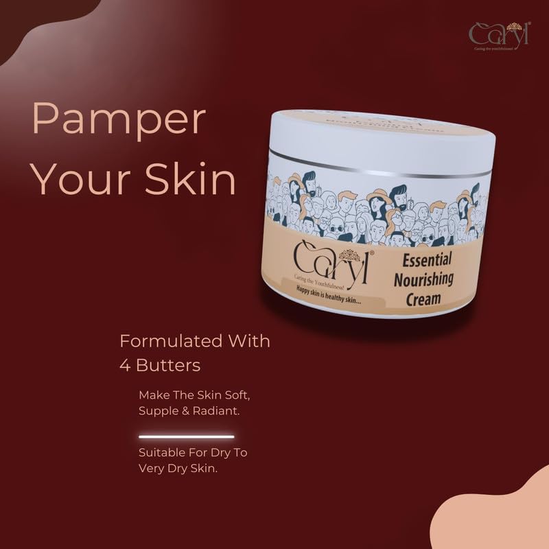 Image of CARYL Essential Nourishing Cream 100g & Body Lotion 200ml Combo Pack |Nourishing Moisture Cream for Dry Skin Women, Men | Non-Sticky, Long-Lasting, Intense Hydration Skincare Kit | Soft, Smooth & Healthy Skin Moisturizer Lotion for All Skin Type | Best For Gift