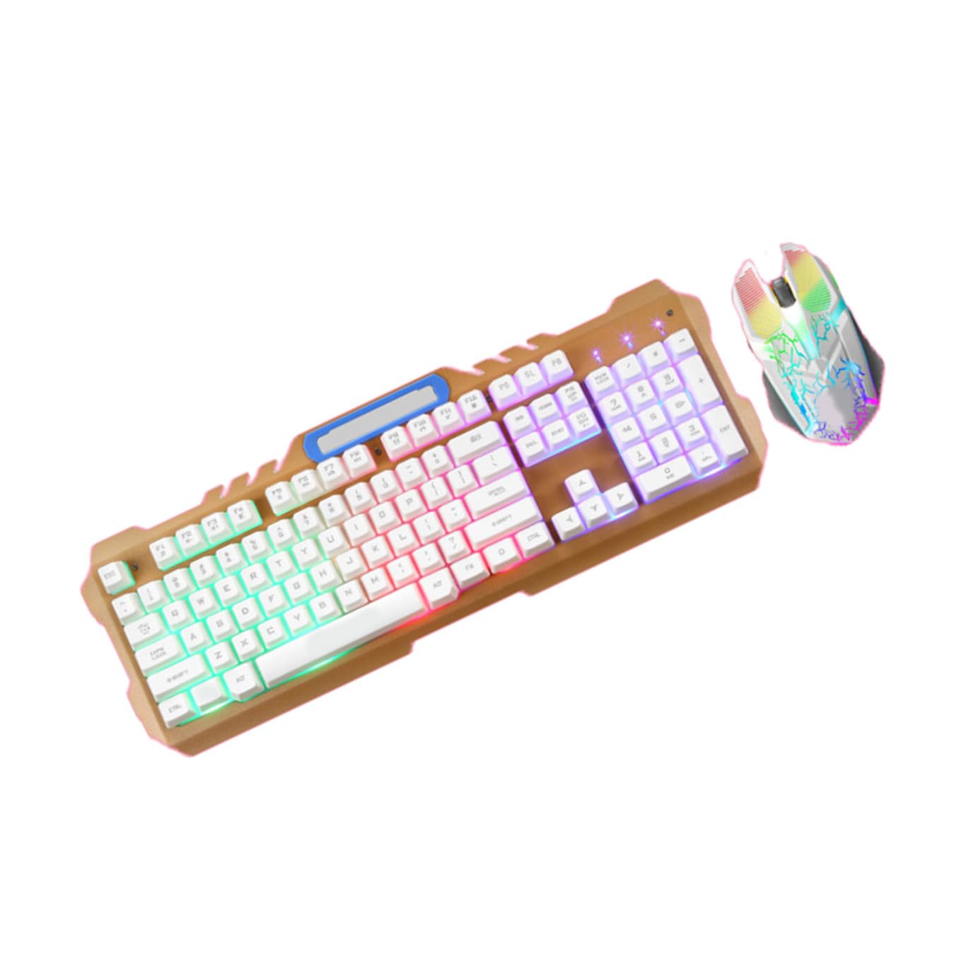 DOITOOL Conjunto De Teclado y Retroiluminados Teclado Mecánico con Ratón USB Cómodo para Teclas y Cómodos para Uso Computadora