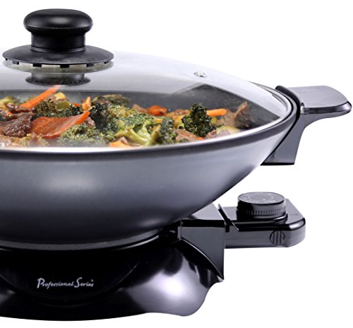 Continental Electric Chef Electric Wok, 4.5 Quart, Black - Thumbnail 6