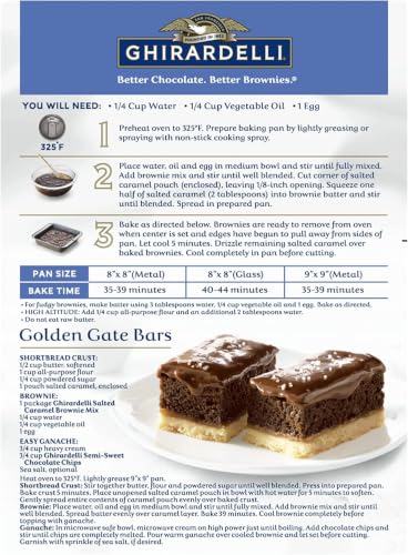 Image of Ghirardelli Premium Brownie Mix Salted Caramel, 16 OZ (Pack of 4)