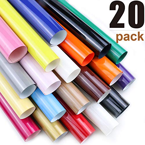 ARHIKY Heat Transfer Vinyl HTV Bundle: 20 Pack Assorted Colors 12