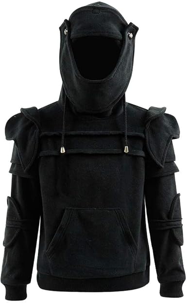 Compra Vintage Medieval Del Caballero De Los Hombres Sudaderas Con Capucha  Para Niños Soldado Macho Mascara Armadura Pullover Cosplay Traje Más El  Tamaño De Las Tapas Barato | Entrega Rápida Y Calidad 
