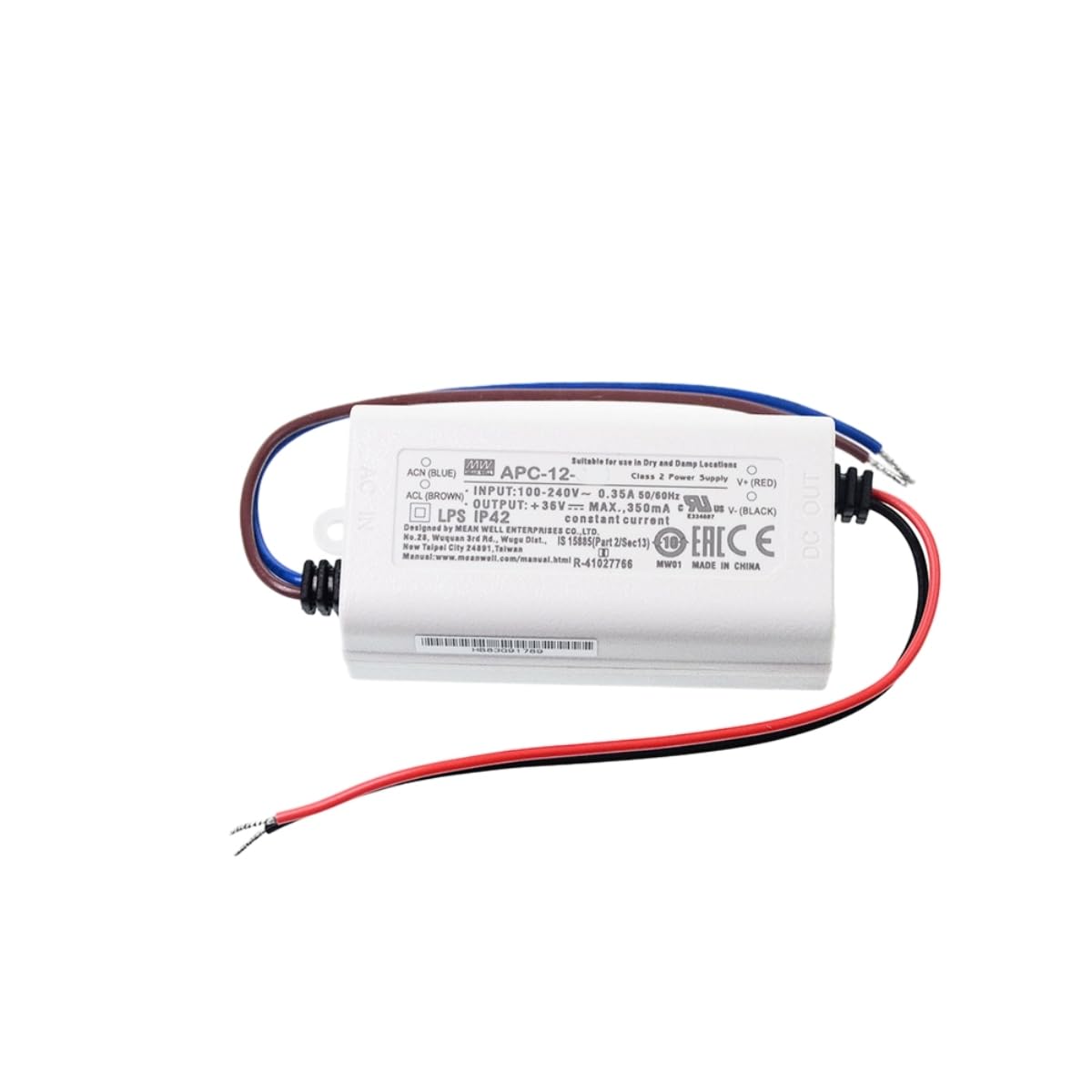 MEAN WELL LED Driver， 12E-350 12W 350mA