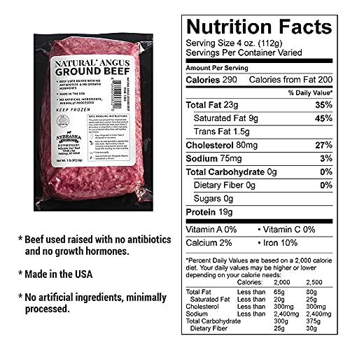 Angus 80/20 Ground Beef By Nebraska Star Beef - All Natural No Hormones And No Antibiotics - The Ultimate Gift For A Hamburger Grilling Party (30) #TOP1