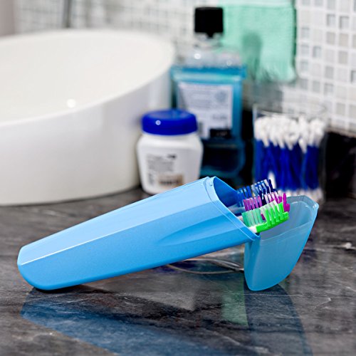 Porta Escova e Pasta de Dente, Dental Up, Azul Piscina, Ou