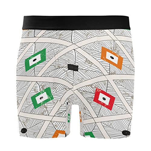 Calzoncillos para hombre tipo bóxer elásticos Vnurnrn, ropa interior cómoda pack de 2