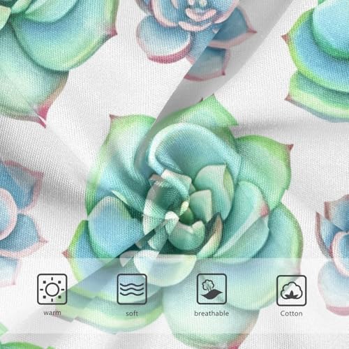 Girls Underwear Toddler 2t Cotton Cute Panties Girl Pattern Kids Undies Briefs Watercolor Green Blue Succulent White3