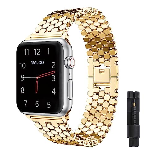 Bracelet Apple Watch nid d'abeille en métal WALOO idéal du bureau aux séances de sport intenses