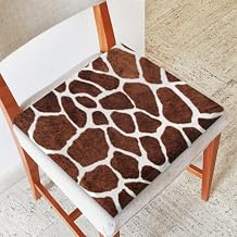 Giraffe Skin Pattern Chair Cushions for Dining Chairs Washable Kitchen Chair Pads 16" x 16" Animal Print Chair Seat Cushions for Kitchen Dinning Chair Home Decor
