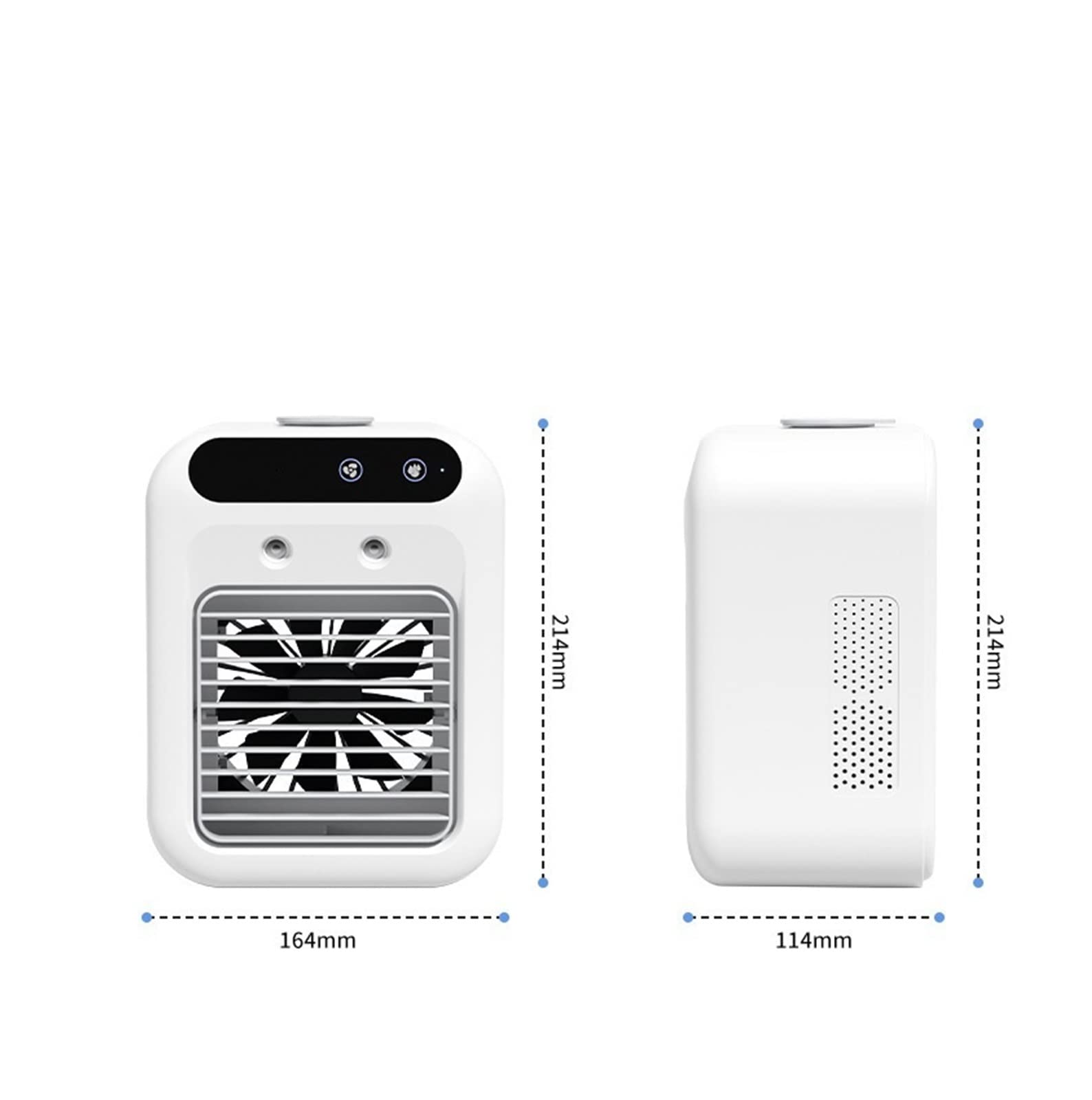 Mini ventilador portátil for aire acondicionado, de refrigeración por agua, 2 velocidades viento for humidificador oficina en casa Flujo Aire Confort Brisa Refrescante
