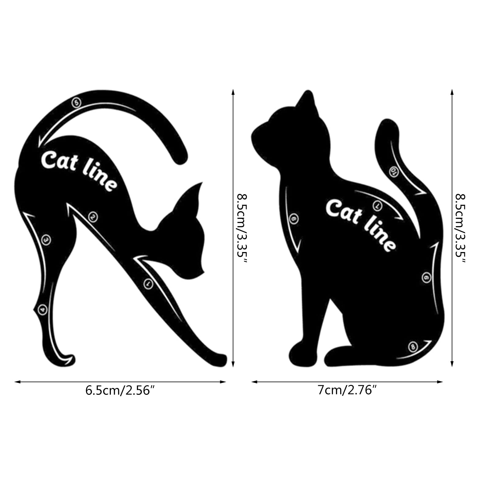 2 Pcs Eyeliner Stencils Matte Smoky Eyeshadow Applicators Guide Template Tool Professional Eye Makeup Tool