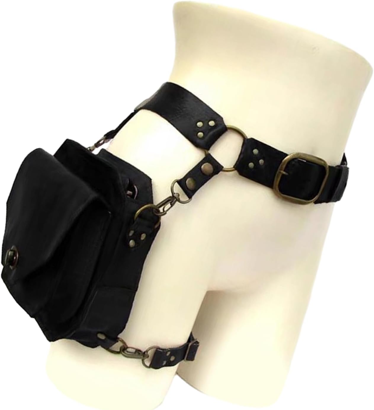 Medieval Waist Belt Drop Leg Bag Steampunk Waist Pack Thigh Bag Leather Bag Motorcycle Waist Belt Drop Leg Bag - Image 8