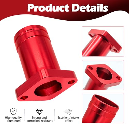 Image of Upgraded Intake Manifold for Predator 212cc 196cc 224cc Engine Performance Parts, for PWK 24mm 28mm Carburetor Coleman ct200u bt200x b200cc b200r kt196 Mini Bike Go Kart (Red)
