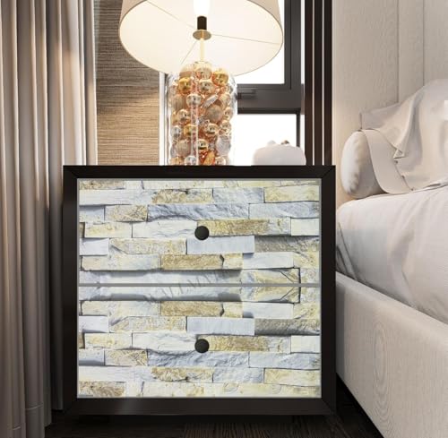 Image of WALLMATE Self Adhesive Wood Grain Wallpaper Vinyl Furniture Sticker Wood Wallpaper Kitchen Wallpaper Wooden Door Desktop Wallpapers (Grey Brick, 16x75 Inch)
