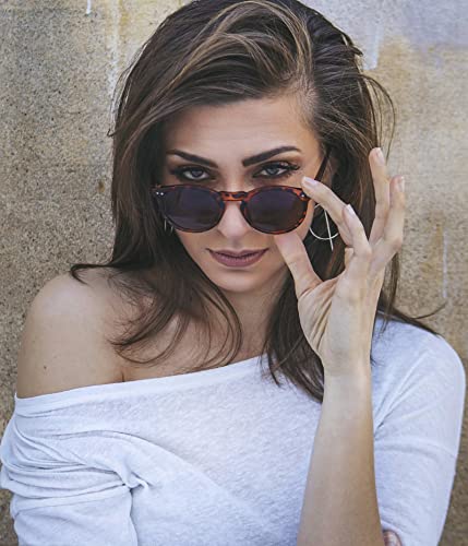 Image of EYLRIM Classic Polarized Round Sunglasses for Women Men Vintage Style Lightweight Circle Frame Sun Glasses