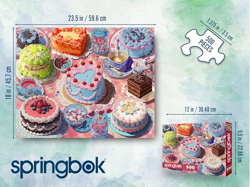 Rompecabezas Springbok Vintage Cakes de 500 piezas para adultos | Piezas únicas, fabricado en EE.UU., materiales ecológicos, incluye póster para el Día de San Valentín o diversión familiar miniatura 4