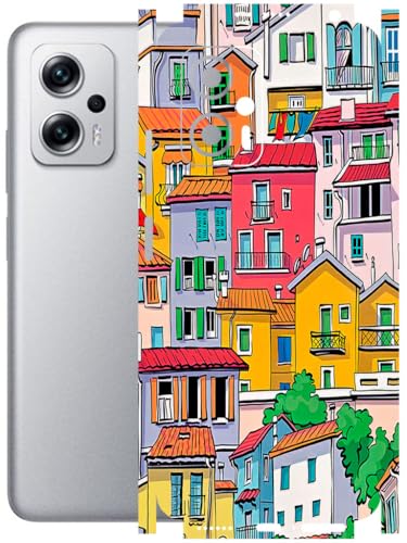 Image of AtOdds - Full Body Back Screen Guard Protector Film - Lamination Wrap Skin Sticker Compatible with REDMI K50i (5G) | Scratchproof Matte Finish (Concrete Jungle)